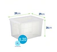 Stefanplast Visual Caja Multiusos Caso, Transparente, XL/39 x 29 x 24 cm