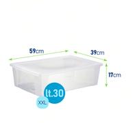 Stefanplast 19491100 -Caja de almacenaje, plástico de 59 x 39 x 17