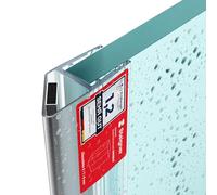 STEIGNER Juntas mamparas duchas imantadas UKM04 197 cm (2 ud.) - Juntas magnéticas 90° para ducha angular con entrada en esquina y puerta 6-8 mm - Impermeable, Montaje fácil, Antifugas