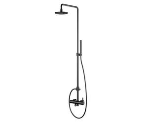 Steinberg 100 - Conjunto de ducha con grifo, diámetro 200, negro mate 100 2760 S