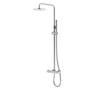 Steinberg 100 conjunto de ducha a pared con termostato con rociador con efecto lluvia cromo 1002721