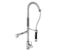 Steinberg 100 - Grifo de fregadero con brazo flexible y ducha, cromo 100 1480