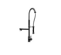 Steinberg 100 - Grifo de fregadero con brazo flexible y ducha, gun metal cepillado 100 1480 BGM