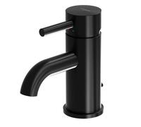 Steinberg 100 - Grifo de lavabo, con desagüe, negro mate 100 1000 S