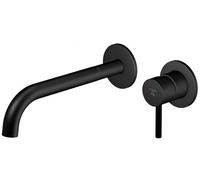 Steinberg 100 - Grifo empotrado de lavabo, instalación de 2 orificios, negro mate 100 1824 3 S