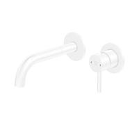 Steinberg 100 - Grifo empotrado de lavabo, montaje de 2 orificios, blanco mate 100 1814 3 W