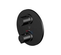 Steinberg 100 - Grifo termostático empotrado para 3 dispositivos, negro mate 100 4123 3 S