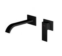 Steinberg Serie 135 Mezclador de lavabo, juego premontado, empotrado, proyección de 200 mm, 13518143S, Color: Negro