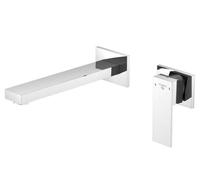 Steinberg Serie 160: Grifo monomando para lavabo empotrado en la pared, con una extensión de 20 cm