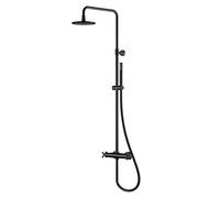 Steinberg 250 - Conjunto ducha con termostato, diámetro 20 cm, negro mate 250 2721 S