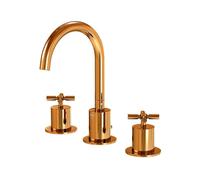 Steinberg 250 - Grifo de lavabo, con desagüe, instalación de 3 orificios, oro rosa 250 2000 RG