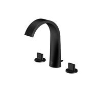 Steinberg 280 - Grifo de lavabo, con desagüe, montaje de 3 orificios, negro 280 2000 S