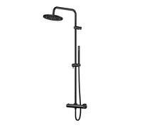 Steinberg 340 - Conjunto de ducha con termostato, diámetro 22 cm, negro mate 340 2721 S