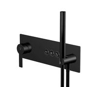 Steinberg 390 - Grifo empotrado para 3 aparatos, con cuerpo de montaje, negro mate 390 2232 2 S