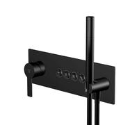 Steinberg 390 - Grifo empotrado para 4 aparatos, con cuerpo de montaje, negro mate 390 2242 2 S