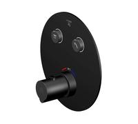 Steinberg 390 - Grifo termostático empotrado para 2 dispositivos, negro mate 390 4321 3 S