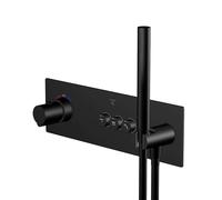 Steinberg 390 - Grifo termostático empotrado para 3 dispositivos con cuerpo, negro mate 390 4232 2 S