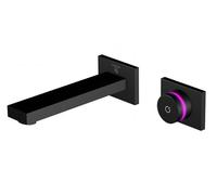 Steinberg iFlow - Grifo empotrado automático de lavabo, con termostato, instalación de 2 orificios, negro mate 390 1816 S
