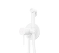 Steinberg Serie 100 Mezclador monomando con rociador de bidé, 1001350W, Color: blanco mate