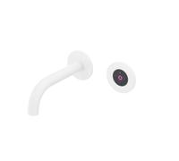 Steinberg Serie 100 mezclador mural para lavabo, control electrónico de volumen y temperatura, proyección de 195 mm, 1001814EW, Color: Blanco mate