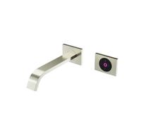 Steinberg Serie 135 Mezclador mural de lavabo, control totalmente electrónico de caudal y temperatura, proyección de 200 mm, 1351814EBN, Color: Níquel Cepillado