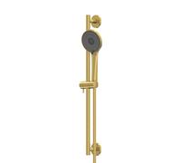 Steinberg serie 340 set de ducha, incl. teleducha, regulable en 3 posiciones, flexo de ducha, barra de ducha 600mm, 3401601BG, Color: Oro cepillado