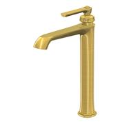 Steinberg Serie 350 grifería de lavabo, alta, independiente, sin desagüe automático, 170 mm de alcance, 3501700BG, Color: Oro cepillado