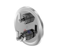 Steinberg Serie 350 grifería para ducha y bañera, conjunto listo para montar, termostato oculto, 2 consumidores, 35041333, Color: cromado