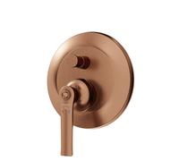 Steinberg Serie 350 griferías para ducha, juego listo para montar, 2 consumidores, con desviador, 35021033BC, Color: cobre cepillado