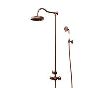 Steinberg Serie 350 sistema de ducha, juego completo con termostato, 3502721BC, Color: cobre cepillado