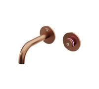 Steinberg Serie 390 grifería de lavabo, iflow, totalmente electrónico, oculto, alcance 169mm, 3901810BC, Color: cobre cepillado