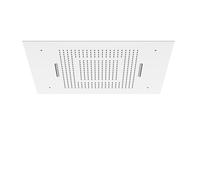 Steinberg Serie 390 Sensual Rain panel de lluvia, juego completo, empotrado en el techo, 3 chorros, Easy-Clean, 600x800mm, 3906831, Color: Acero inoxidable pulido