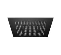 Steinberg Serie 390 Sensual Rain panel de lluvia, juego completo, instalación en techo, 2 chorros, Easy-Clean, 600x600mm, 3906612S, Color: negro mate