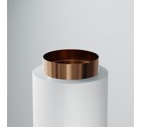 Steinberg Serie 442 lavabo sobre encimera, redondo, acero inoxidable, sin agujero para grifo, sin rebosadero, 400x400x110mm, 4426020BC, Color: Oro rosa