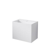 Steinberg Serie 443 Lavabo mural, con extraíble, 600x400x500mm, 1 agujero para grifo, con rebosadero, SOLIDSurface, 4437195W