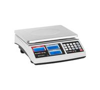Steinberg Systems Balanza Cuentapiezas 30 kg / 1 g 21 x 27 cm 3 LCD Balanza Digital Báscula Piezas Inventario Pesaje Electrónico