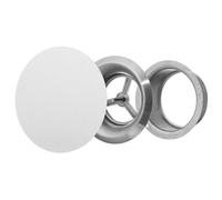 Steinberg14 Difusor de Acero Inoxidable - 100mm Rejilla de Ventilación Redonda - Válvula de Suministro y Extracción de Aire - Difusor Regulable para Pared o Techo