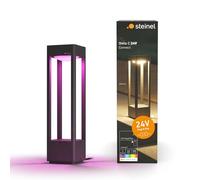 Steinel Baliza para exteriores Stela C 24V, 51 cm, lámpara de jardín RGBWW, 16 mil de colores, sensor crepuscular, temporizador, control vía app, Plug & Play, IP65