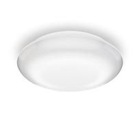 Steinel DL Vario Quattro S Luminaria de techo blanca, detector de movimiento orientable 360°, 4000K, luminaria LED para exteriores, resistente a impactos, IP54