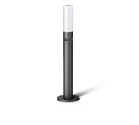 Steinel GL 65 S Lámpara LED para jardines y accesos, en color antracita, con sensor de movimiento de 180°, luz en color blanco cálido, inicio de luz suave y luz nocturna