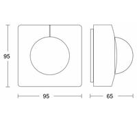 STEINEL IS 3360 DALI-2: Dispositivo de entrada, sensor de movimiento rectangular de 360°, referencia 057237
