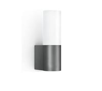 Steinel L 605 Lámpara LED de pared para exteriores, en color antracita, fabricada en aluminio y vidrio opalino, sin sensor, con consumo de 11,3 W, intensidad de 729 lúmenes y luz blanca cálida