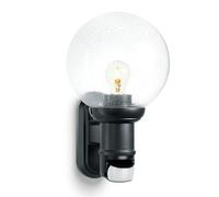 Steinel Lámpara Exterior L 560 S Negra, 60 W Máx, E 27, Detector de Movimiento de 140°, Alcance de 12 m, Diseño Clásico