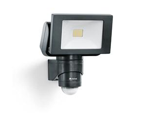 Steinel LS 150 S Foco LED para exteriores, orientable, en color negro | con sensor de movimiento de 240°, alcance máximo de 12 metros, consumo de 14,7 W, intensidad de 1375 lúmenes y color de 4000K