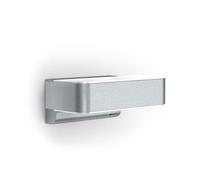 Steinel luz exterior L 810 SC Plata, 9.8W, detector de movimiento, moderna Lámpara de pared LED inteligente, blanco cálido, controlable mediante app
