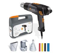 Steinel Pistola de aire caliente HM 2320 E Set, calefacción cerámica | in oquillas y tubo termorretráctil, pistola de aire caliente profesional 2300 W, 80°-650°C, pantalla LCD