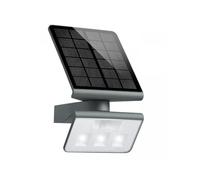 Steinel XSolar L-S Lámpara de pared solar para exteriores, en color antracita, con sensor de movimiento y batería de 2500 mAh, ideal para jardines