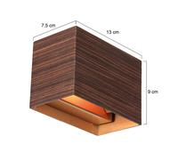 Steinhauer Aplique de pared LED Muro 3365, aspecto madera, angular, G9, 2700 K