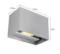 Steinhauer Aplique de pared LED Muro 3365, gris acero, angular, G9, 2700 K