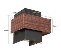 Steinhauer Aplique de pared LED Muro 3367, aspecto madera, arriba/abajo, G9, 2700 K